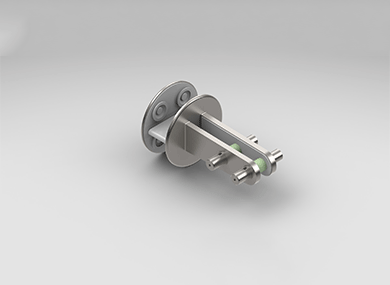 上海圆形玻璃肋隐索球铰夹具：Y()LYJ01