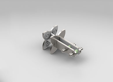 上海百合形玻璃肋球铰夹具：BHBLJ01