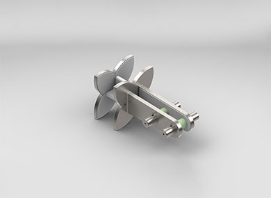 上海百合形玻璃肋固定夹具：BHBLG01