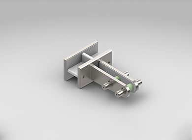 上海矩形玻璃肋固定夹具：J()BLG01