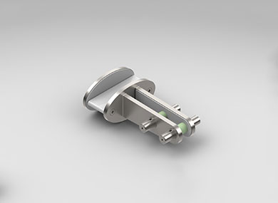 上海椭圆形玻璃肋隐索固定夹具：TYLYG01