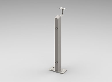 沧州矩形管护栏立柱：JLZ04