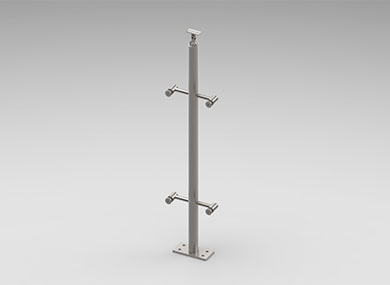 保定椭圆管护栏立柱：TLZ-06