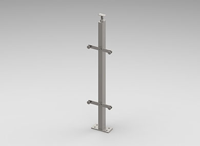 沧州矩形管护栏立柱：JLZ05