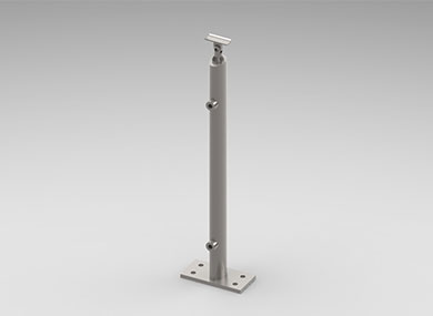 保定椭圆管护栏立柱：TLZ-02