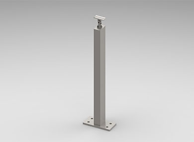 沧州矩形管护栏立柱：JLZ01