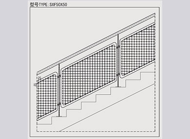重庆不锈钢绳网护栏：SXF50X50