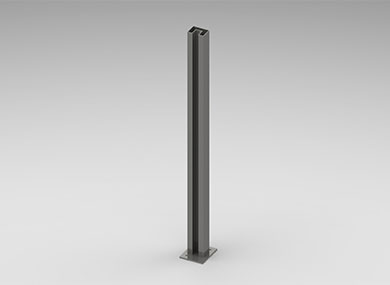 沧州矩形管护栏立柱：JLZ10