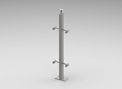 沧州矩形管护栏立柱：JLZ06