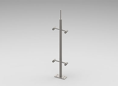 保定圆管护栏立柱：YLZ-07