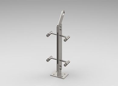 沧州双板护栏立柱：SLZ-25