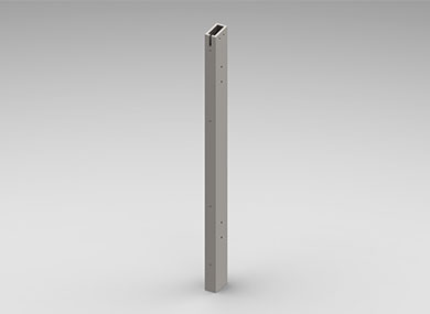 沧州矩形管护栏立柱：JLZ09