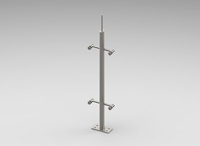 保定椭圆管护栏立柱：TLZ-07