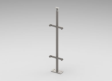 保定圆管护栏立柱：YLZ-05