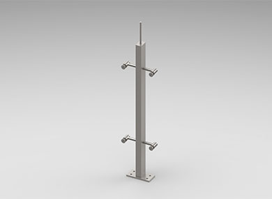 沧州矩形管护栏立柱：JLZ07