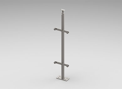 保定椭圆管护栏立柱：TLZ-05