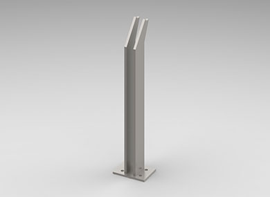 保定双板护栏立柱：SLZ-01