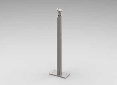 保定椭圆管护栏立柱：TLZ-01