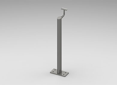 保定椭圆管护栏立柱：TLZ-03